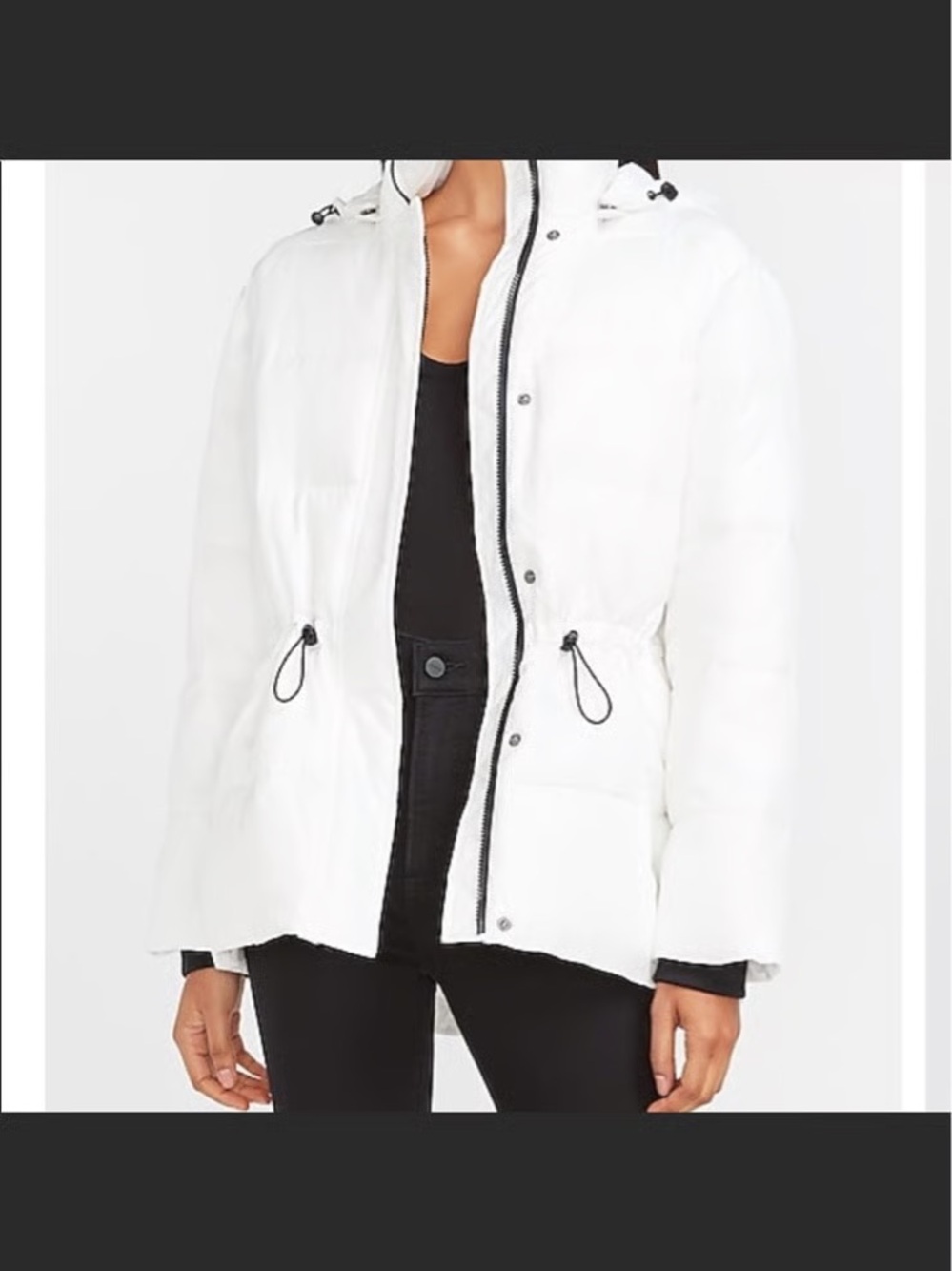 Express White Puffer Jacket
